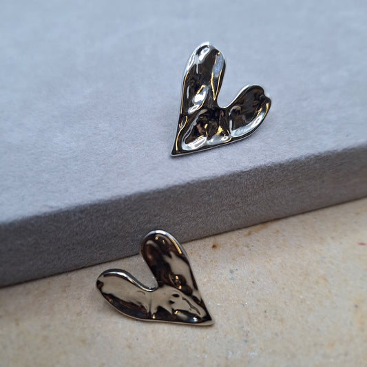 Silver Heart Earrings