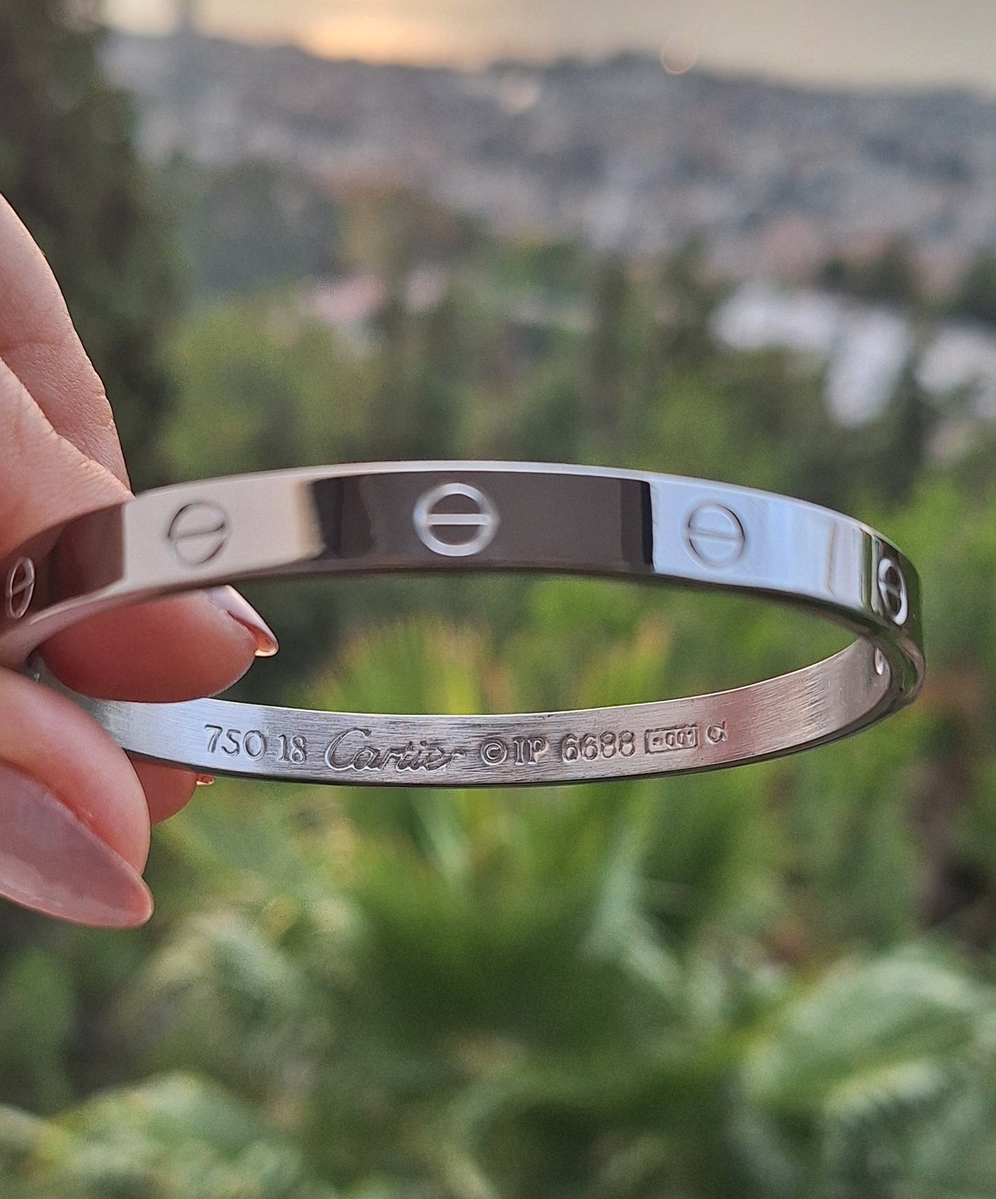 Silver Cartier Bangle