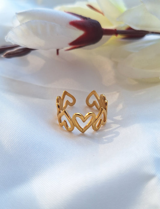 Inverted Hearts Ring