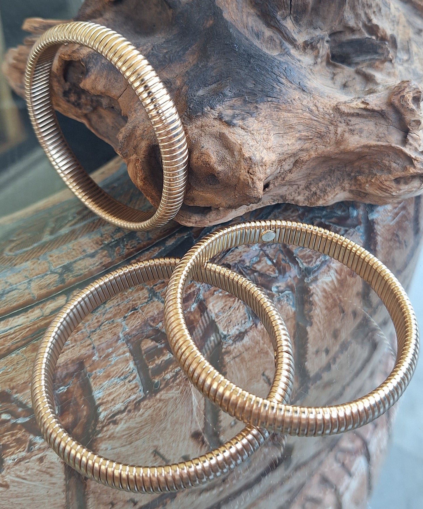 Rose Gold Elastic Bracelets