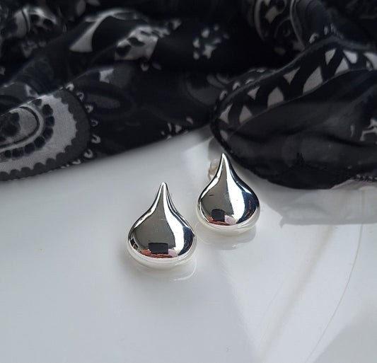 Teardrop Silver Earrings
