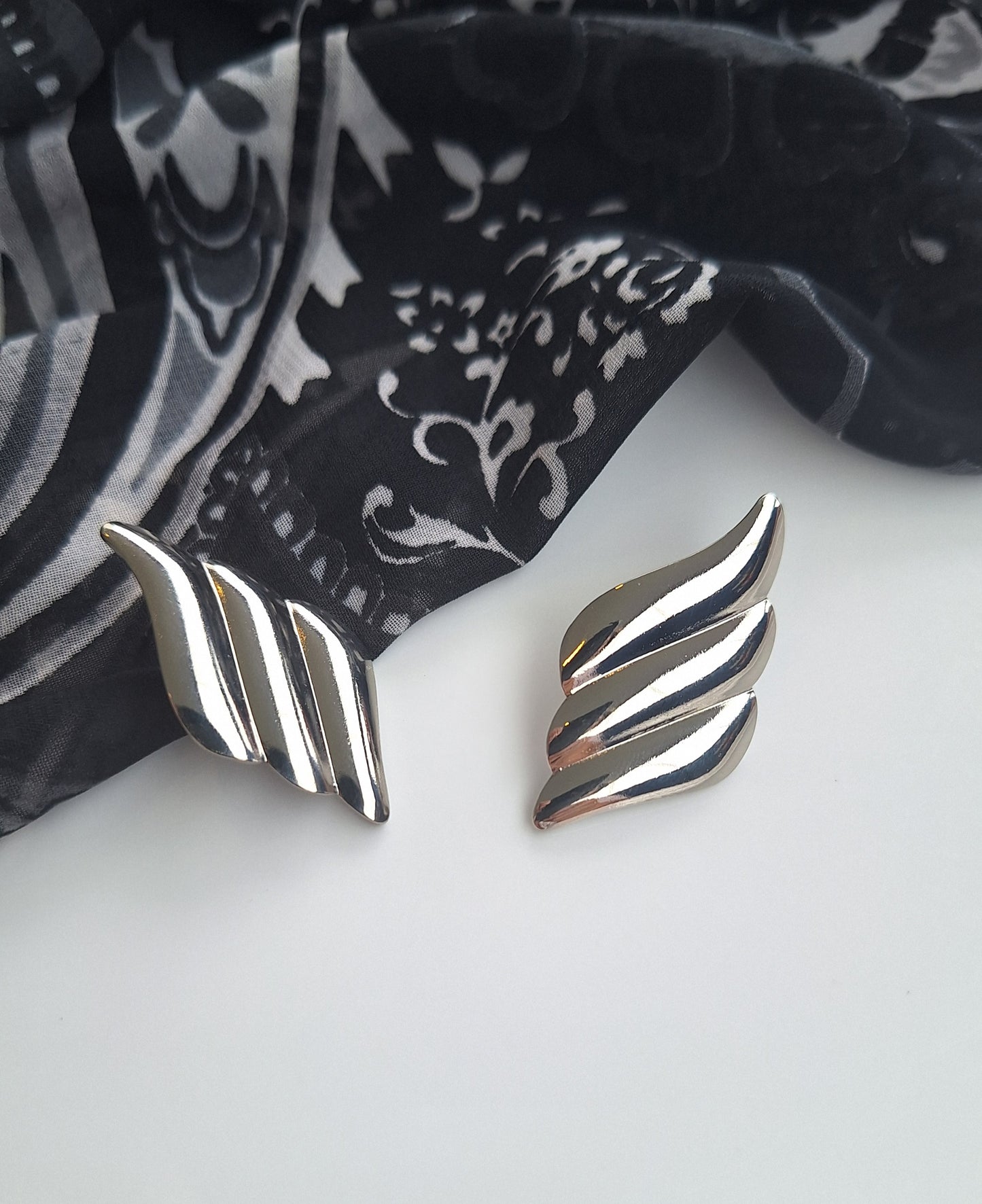 Silver Angel Wings Earrings