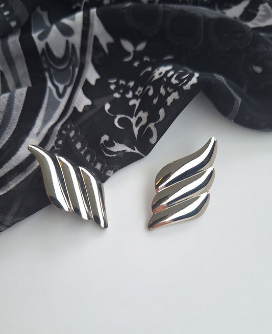 Silver Angel Wings Earrings
