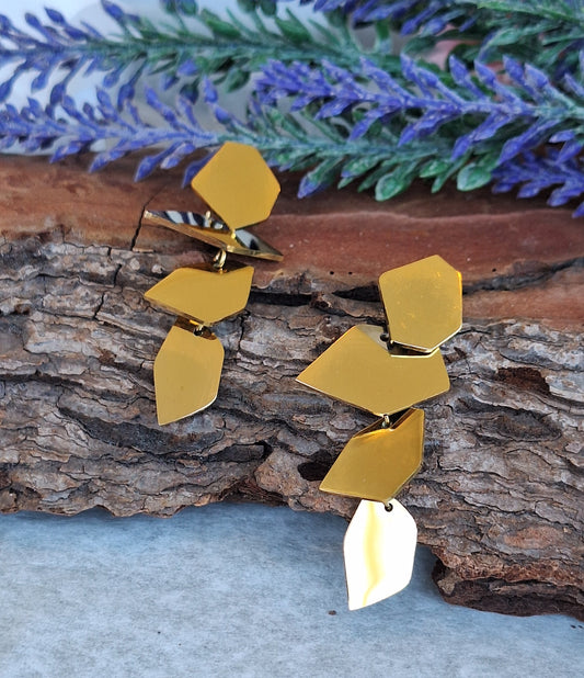 Geometric Tassel Earrings