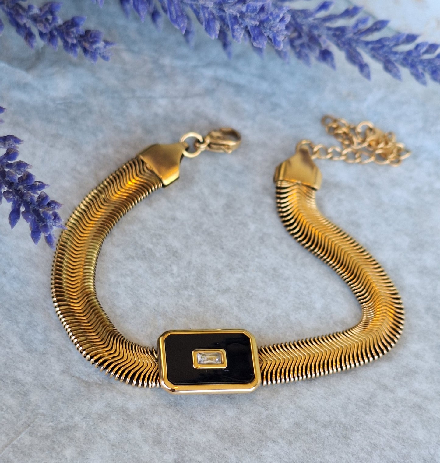 Black Shell Snake Bracelet