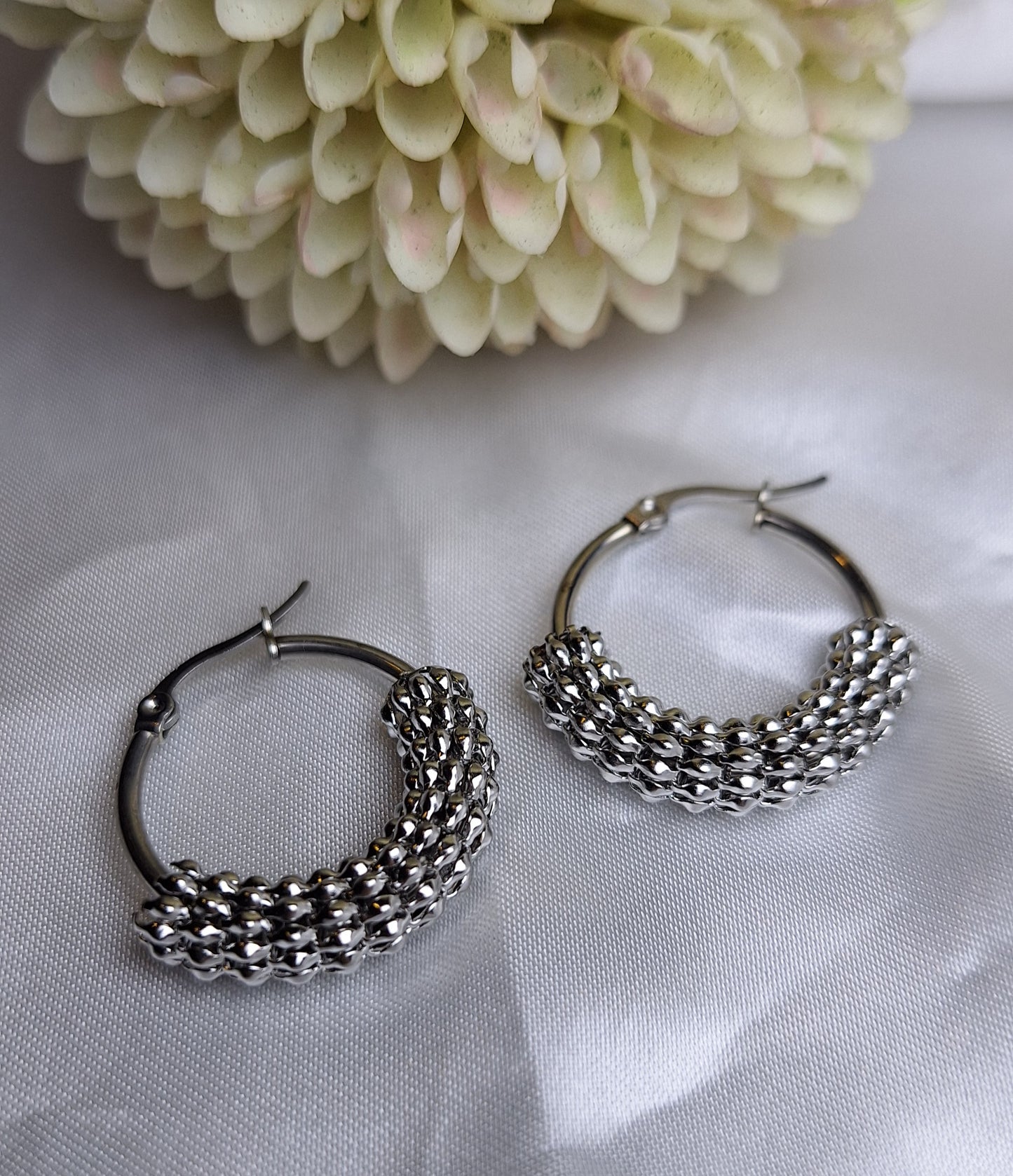 Silver Bold Hoops
