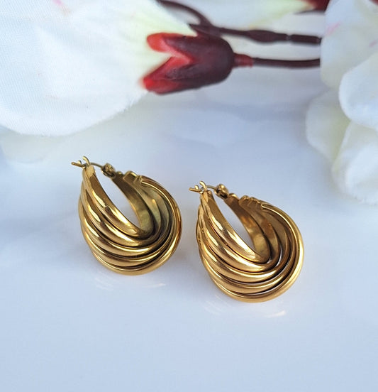 Twisted Bold Hoop Earrings