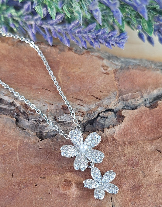 Silver Flower Necklace