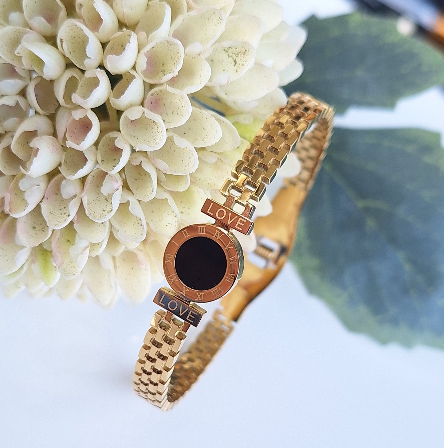 Black Roman Numerals Bangle