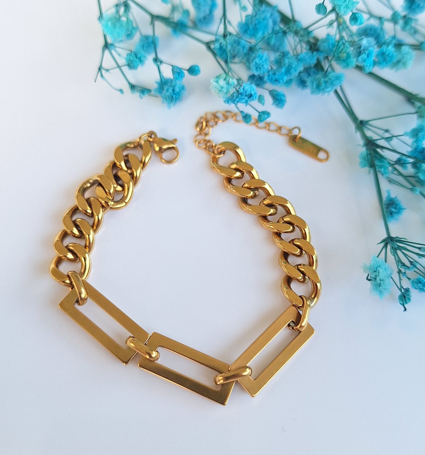 Rectangular Link Chain Bracelet