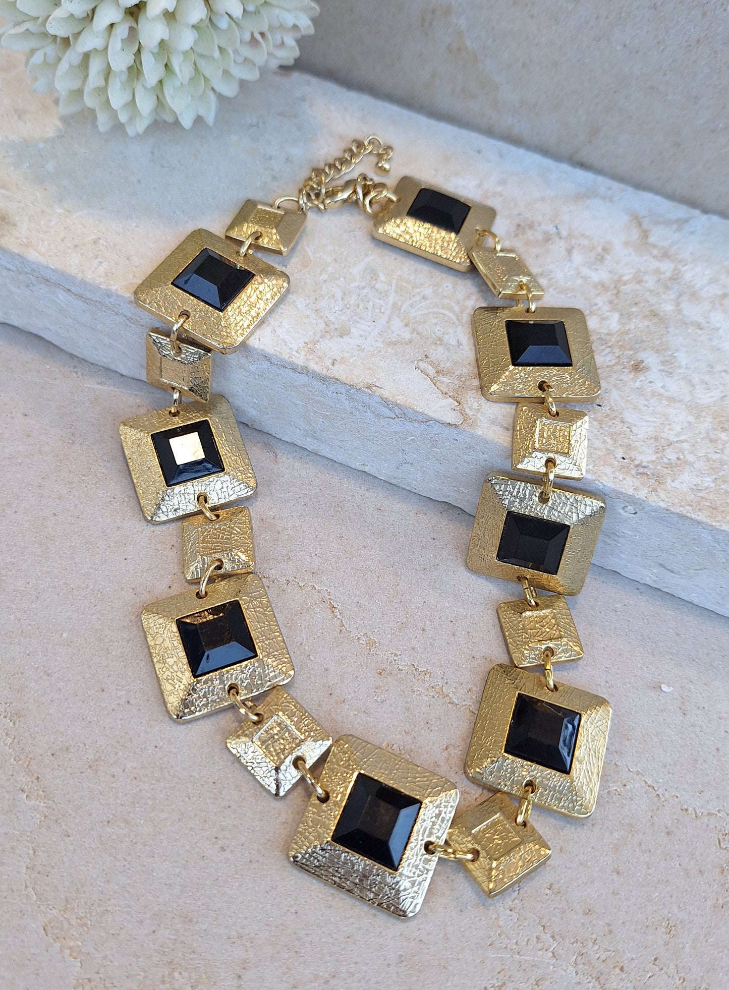 Black Stone Antique Necklace