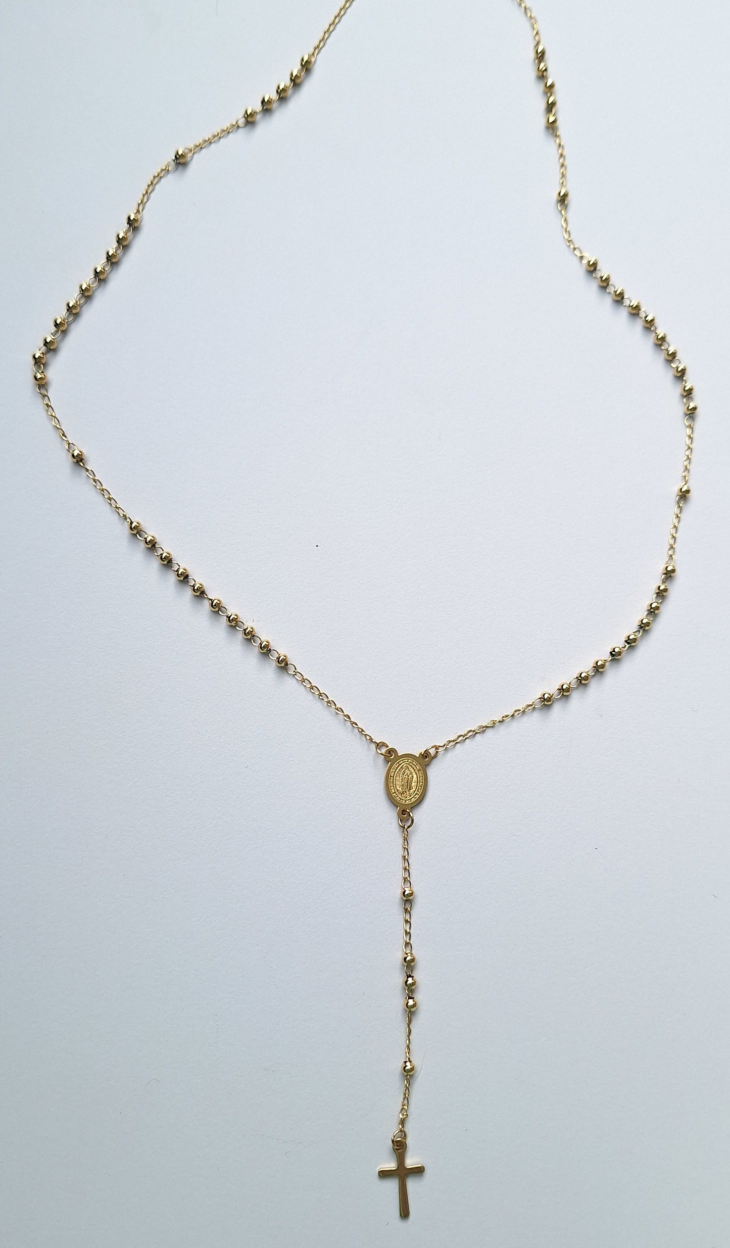 Thin Gold Stainless Steel Rosary