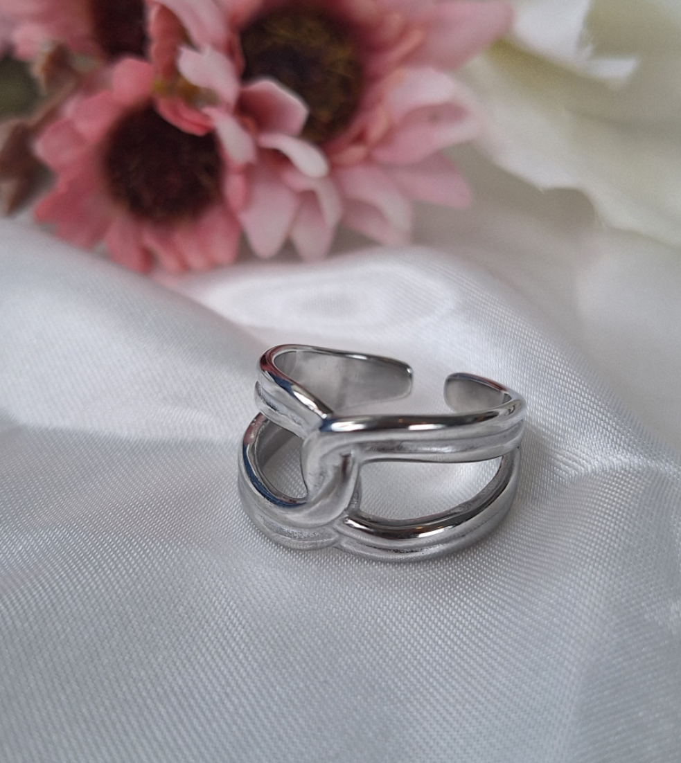 Knotted Silver Ring