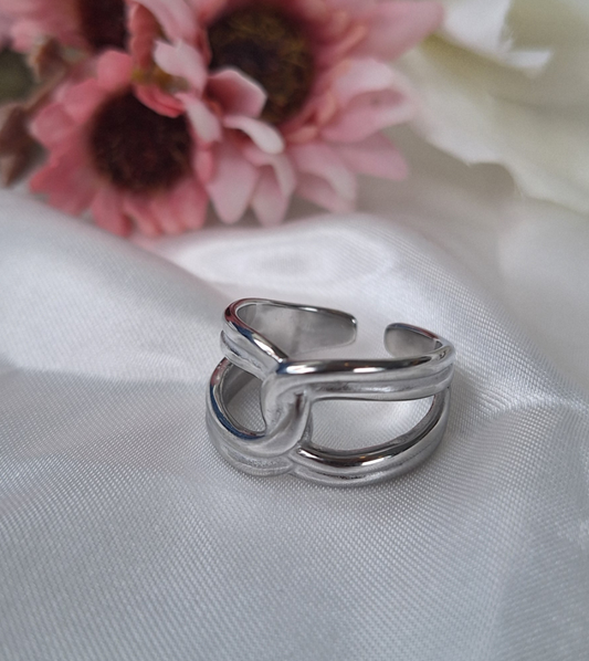 Knotted Silver Ring