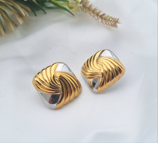 Duo Square Earrings