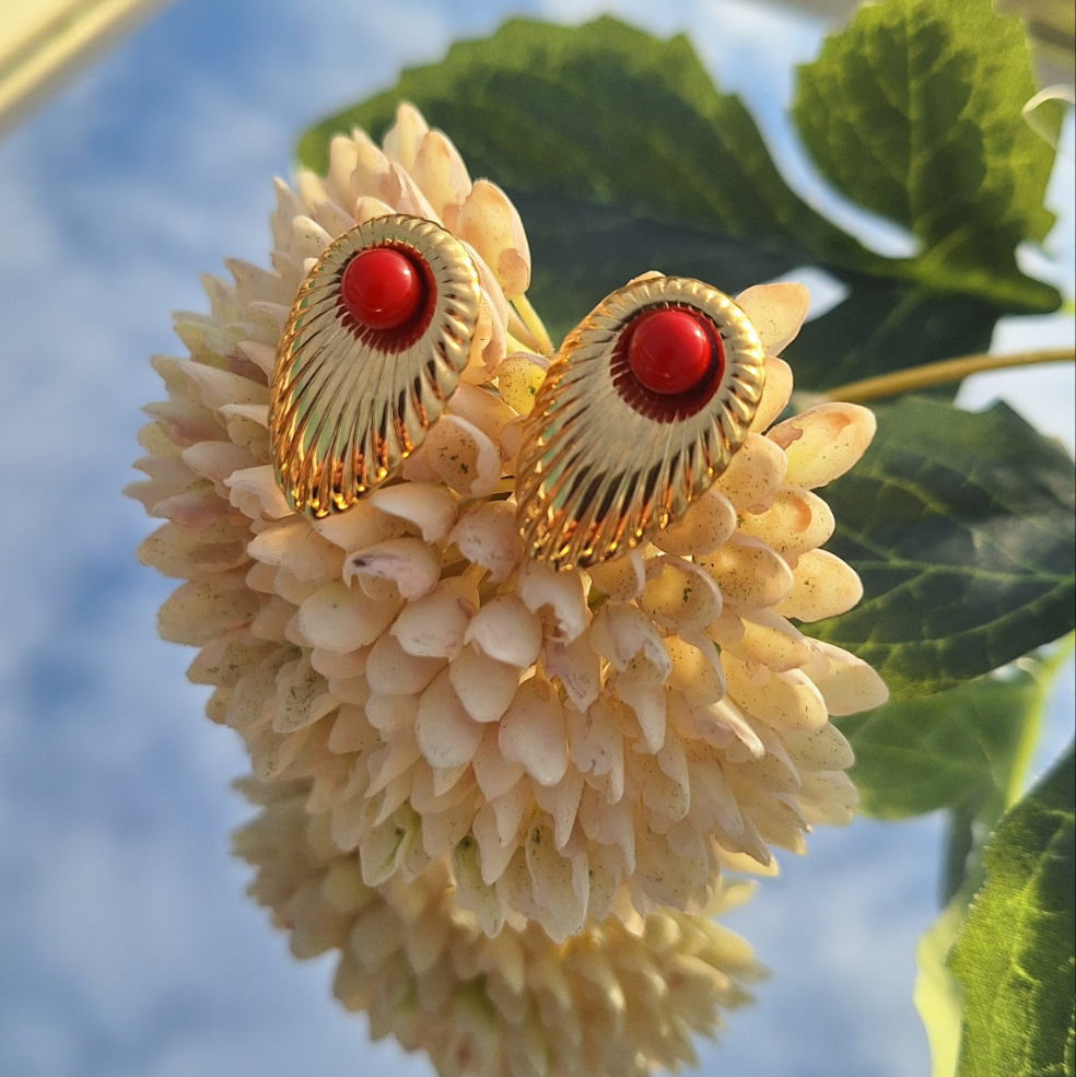 Red Beads Earrings