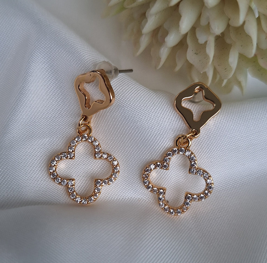 Flower Zirconia Earrings