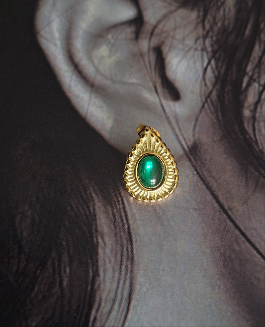 Green Stone Earrings