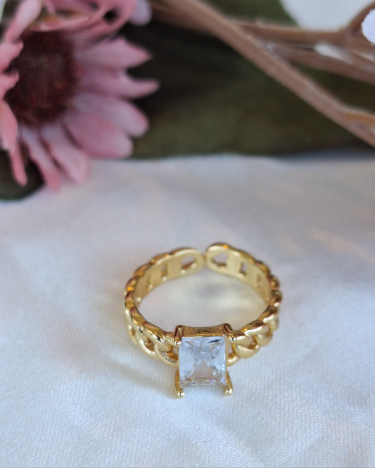 Zirconia Chain Ring