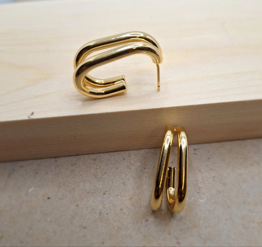 Minimalist Dual Line Earrings