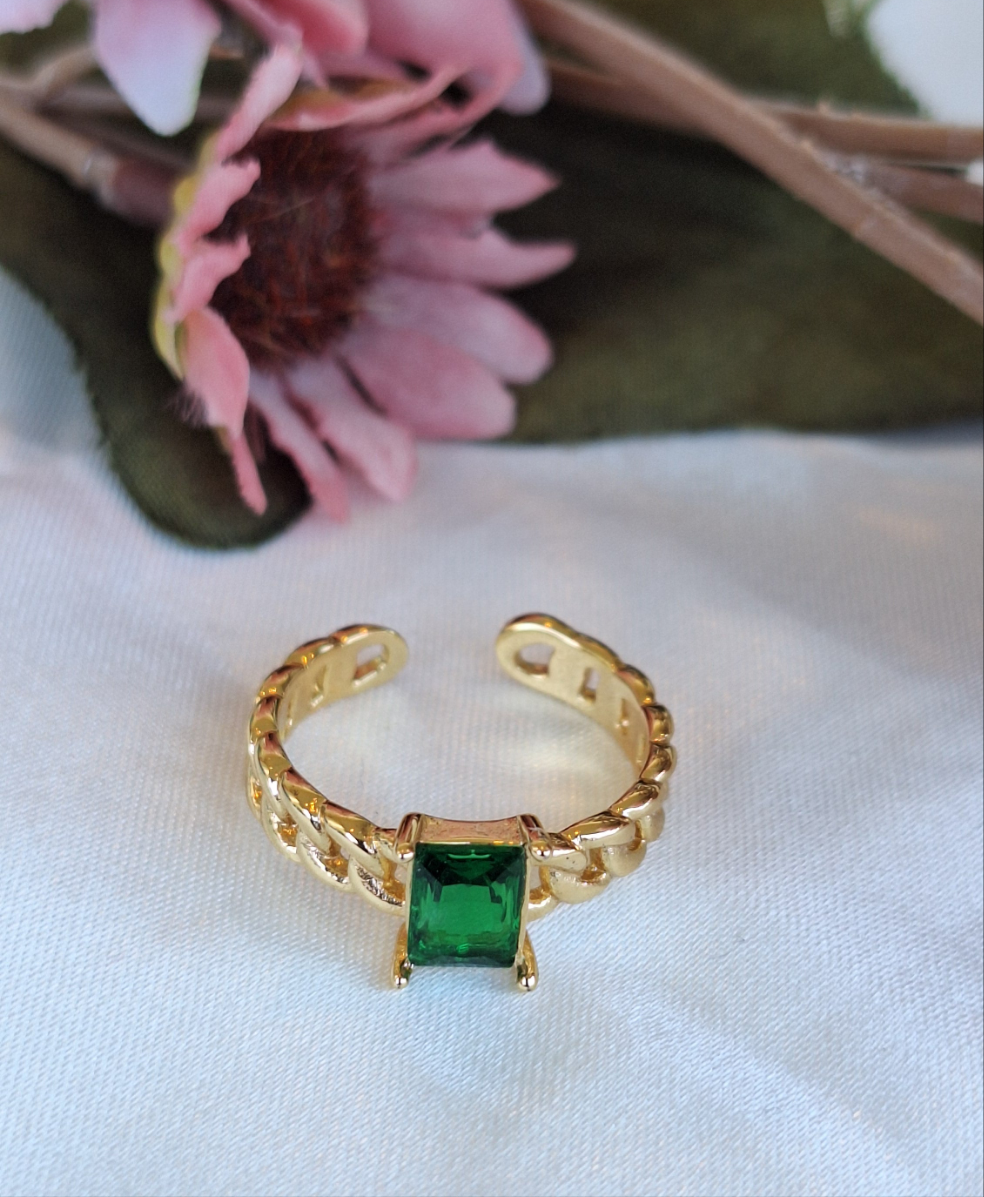 Green Zirconia Chain Ring