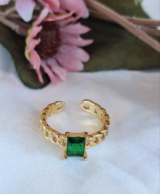 Green Zirconia Chain Ring