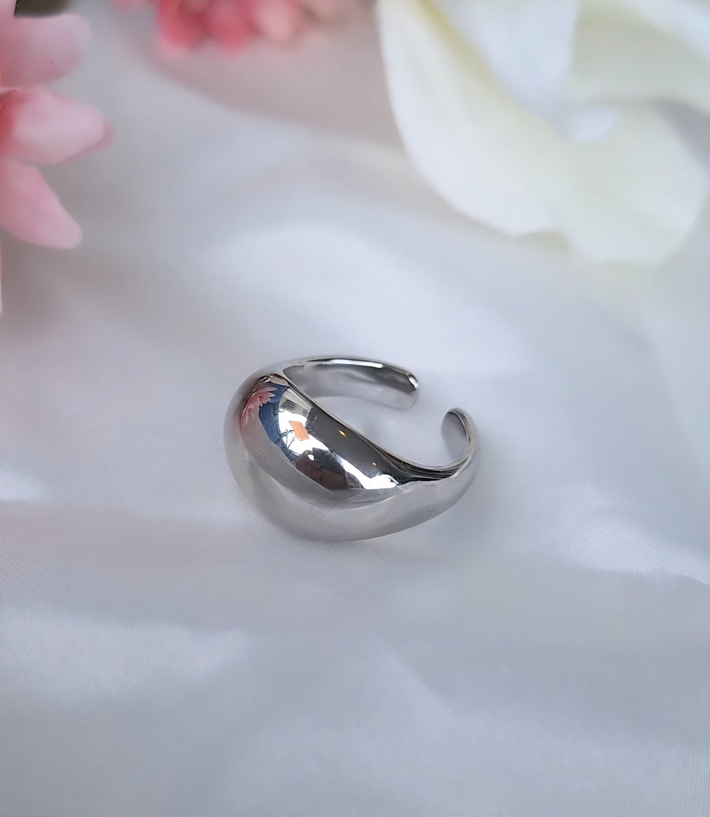 Bold Silver Dome Ring