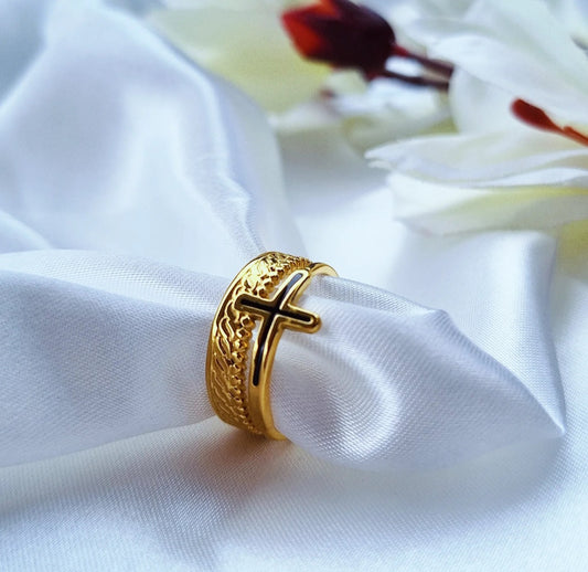 Black Cross Ring