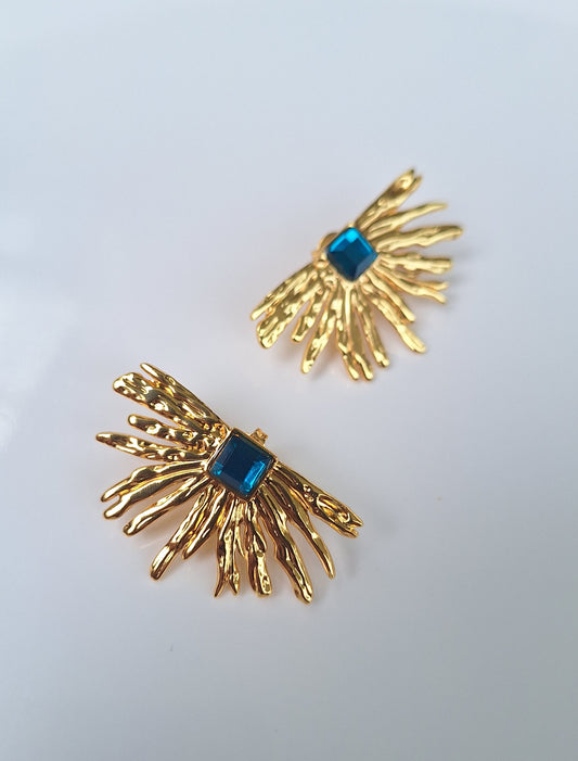 Blue Ray Earrings