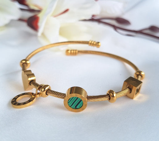 Eternal Circle Roman Cuff Bracelet