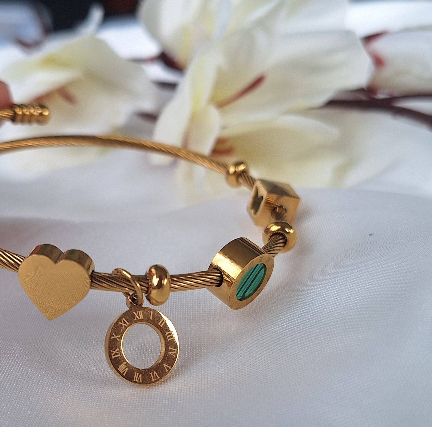 Eternal Circle Roman Cuff Bracelet