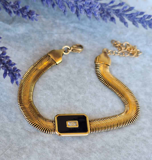 Black Shell Snake Bracelet