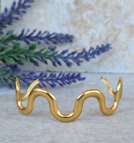 Golden Waves Cuff Bracelet