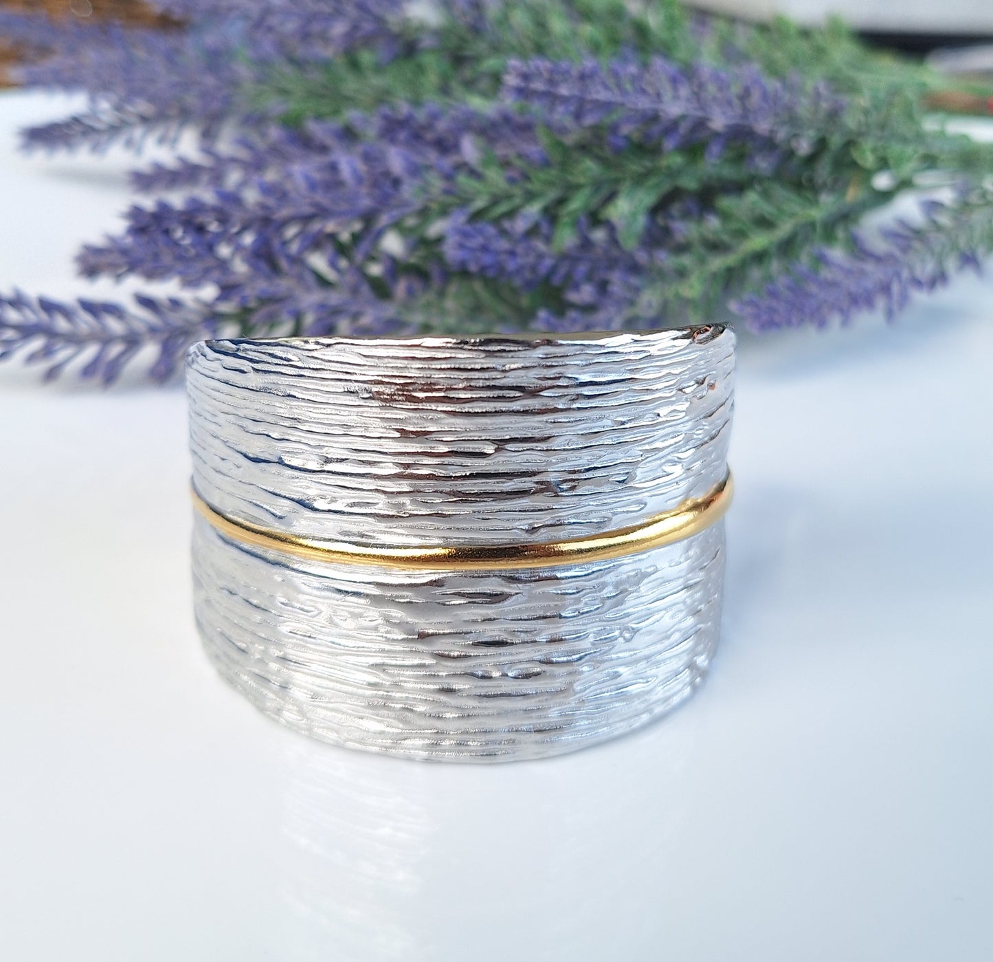 Silver Leaf Cuff Bracelet