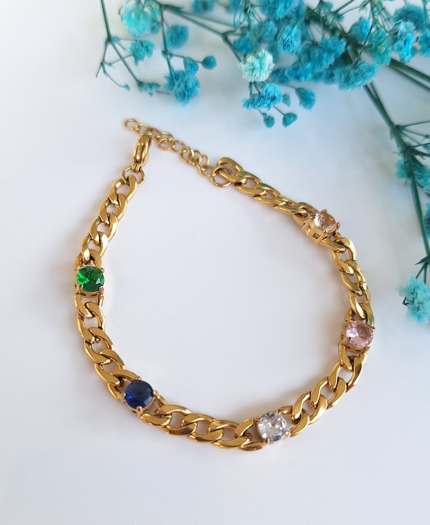 Multicolor Chain Bracelet