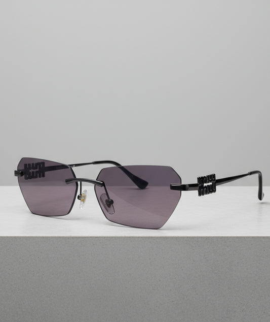 Black Grey Gradient Miu Miu Geometric Shades