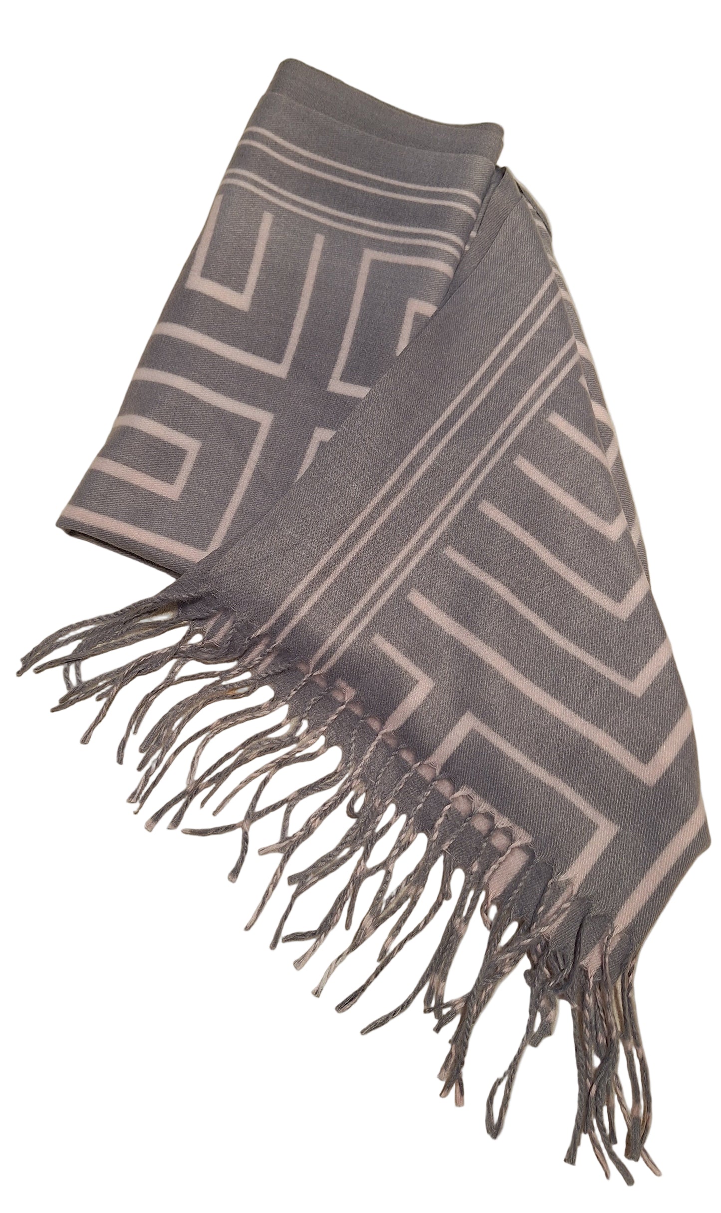 Light grey & Pink Scarf