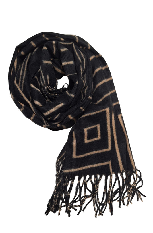 Black & Beige Scarf