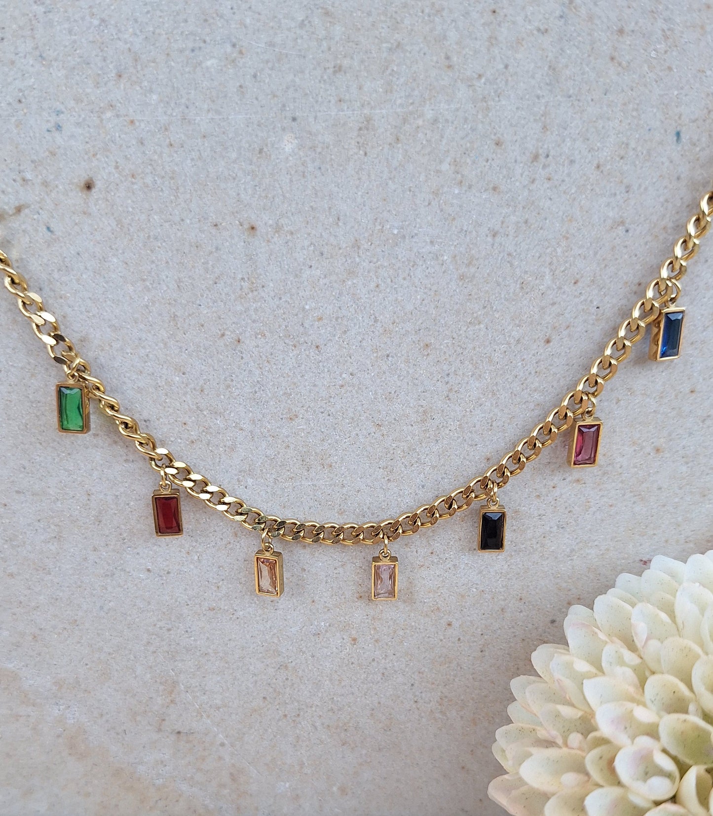 Vibrant Cubic Zirconia Necklace