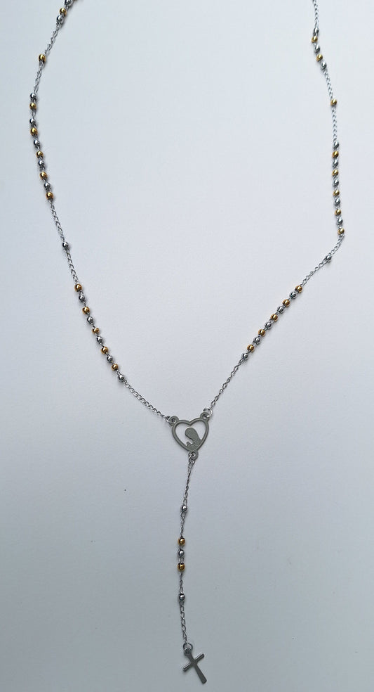 Duo Color Stainless Steel Rosary