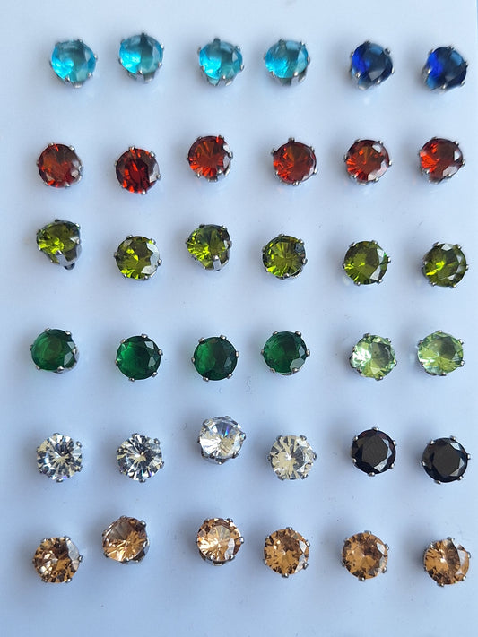 Colorful Zirconia Studs