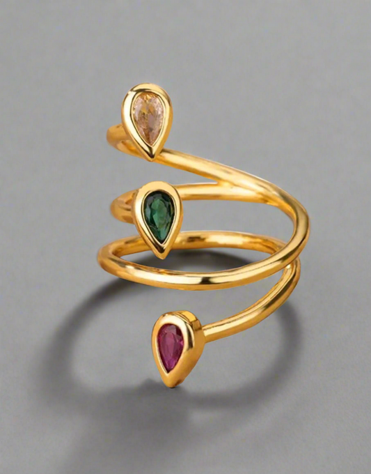 Tricolor Minimalist Ring