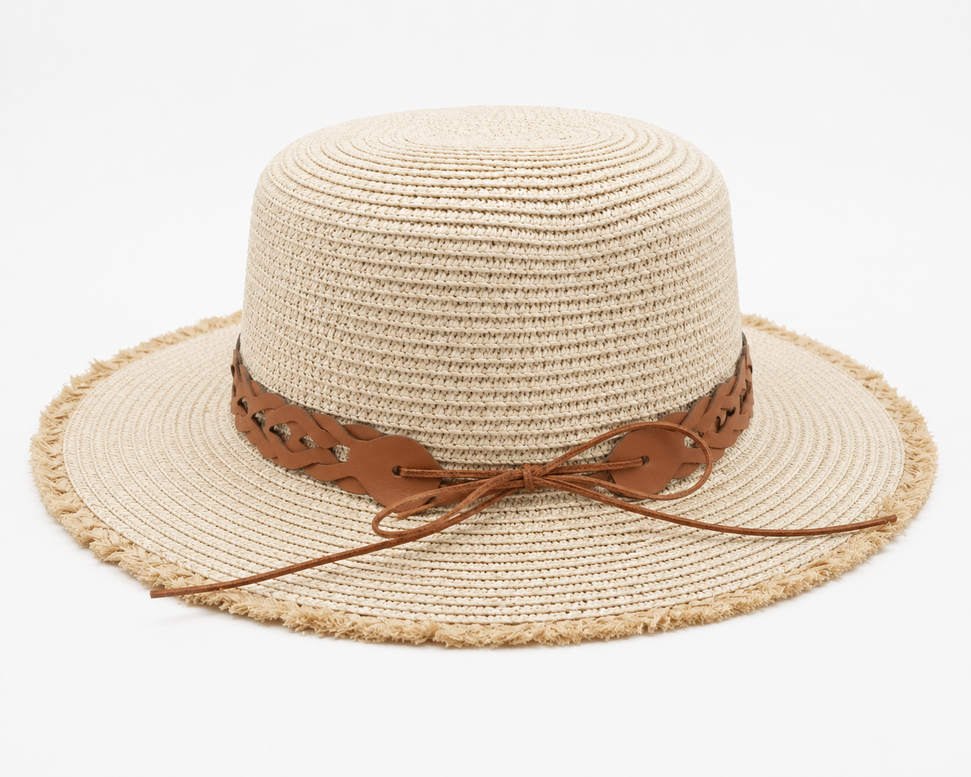 Beige Straw Cowboy Hat