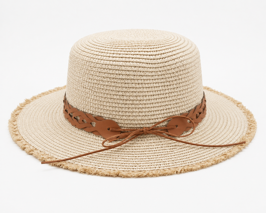 Beige Straw Cowboy Hat
